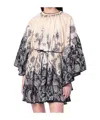 Zimmermann Rhiannon Long Sleeve Silk Habutai Lantern Minidress