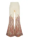 Zimmermann Rhiannon Paisley-print Trousers In Neutral