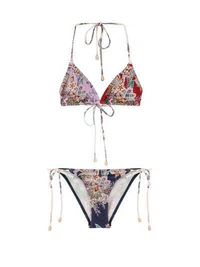Zimmermann Rhiannon Nylon Bikini In Multi