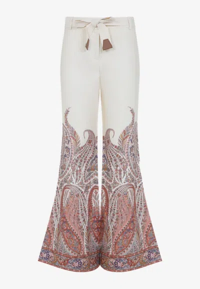 ZIMMERMANN RHIANNON PAISLEY FLARED PANTS