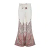 Zimmermann Rhiannon Multicolor Flared Pants With Drawstring Waist And Paisley Print In Cotton Woman In Pattern