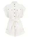 Zimmermann Rhiannon Cuffed Linen Playsuit