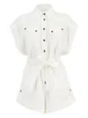 Zimmermann Rhiannon Cuffed Linen Playsuit