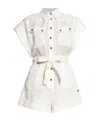 Zimmermann Rhiannon Cuffed Linen Playsuit