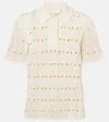 Zimmermann Rhiannon Cutout Pointelle-knit Polo Shirt