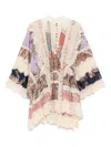 Zimmermann Rhiannon Billow Long Sleeve Lace Trim Minidress In Neutral