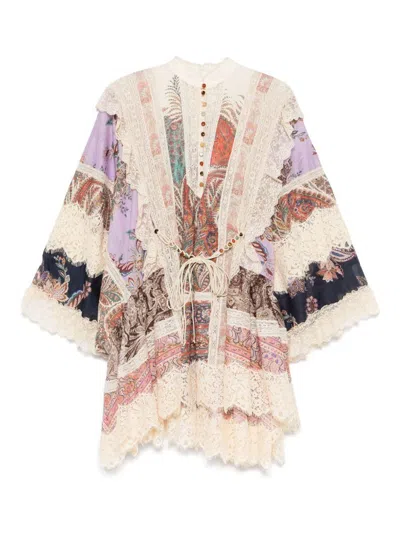 ZIMMERMANN ZIMMERMANN RHIANNON PRINTED COTTON MINI DRESS