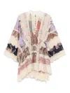 Zimmermann Rhiannon Billow Long Sleeve Lace Trim Minidress In Multi