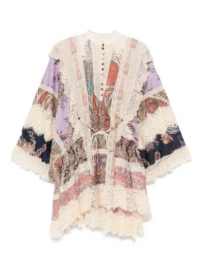 ZIMMERMANN RHIANNON PRINTED COTTON MINI DRESS