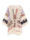 Zimmermann Rhiannon Billow Long Sleeve Lace Trim Minidress In Neutral