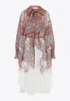 Zimmermann Womens Rhiannon Floral Woven Midi Dress Cream Paisley