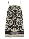Zimmermann Rhiannon Printed Mini Dress In Black