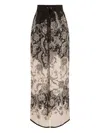 Zimmermann Relaxed Floral Print Trousers With Elasticated Waistband In Black