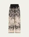 Zimmermann Relaxed Floral Print Trousers With Elasticated Waistband