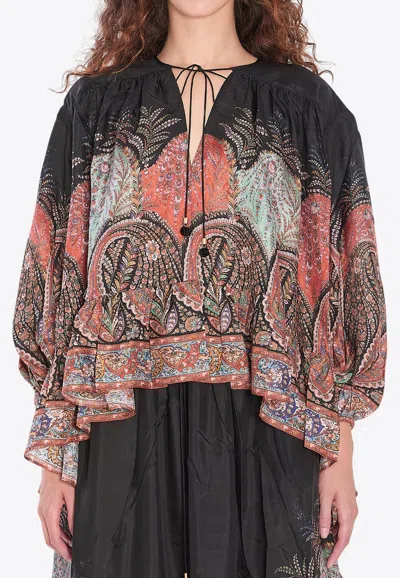 Zimmermann Rhiannon Ruffle Billow Blouse