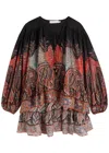 Zimmermann Rhiannon Ruffled Paisley-print Organic Silk Blouse