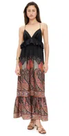 Zimmermann Rhiannon Ruffled Paisley-print Silk Midi Dress In Black Paisley