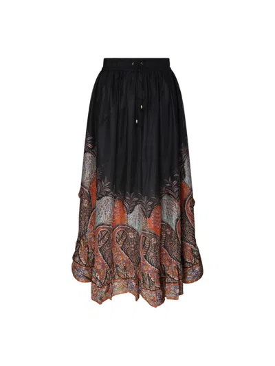 ZIMMERMANN RHIANNON RUFFLE MAXI SKIRT