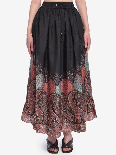ZIMMERMANN RHIANNON RUFFLE MAXI SKIRT