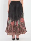 Zimmermann Rhiannon Ruffled Paisley-print Organic Silk Maxi Skirt