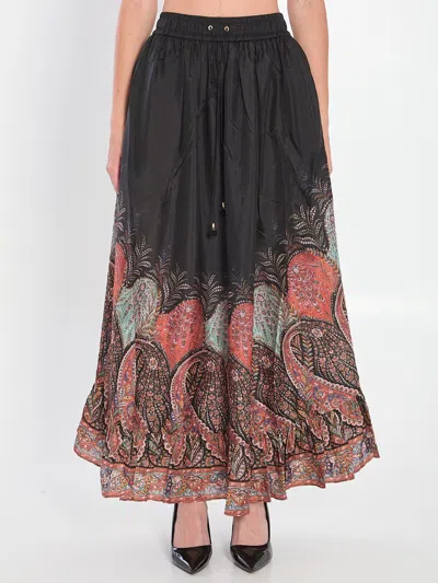 ZIMMERMANN RHIANNON RUFFLE MAXI SKIRT