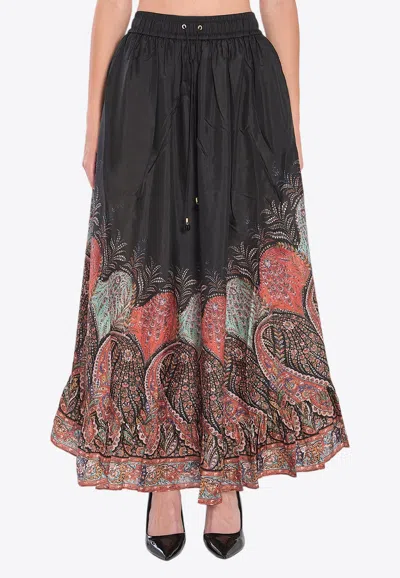 ZIMMERMANN RHIANNON RUFFLED MAXI SKIRT