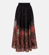 Zimmermann Rhiannon Ruffled Paisley-print Organic Silk Maxi Skirt