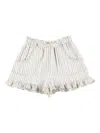 Zimmermann Rhiannon Ruffled Striped Shorts
