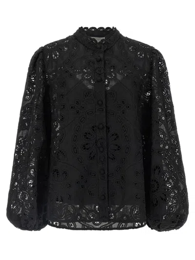 Zimmermann 'rhiannon' Shirt In Black