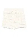 Zimmermann Rhiannon Cutout Pointelle-knit Shorts