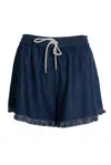 Zimmermann Rhiannon Drawstring Shorts In Blue
