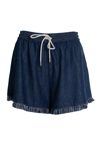 Zimmermann , Rhiannon Shorts In Blue
