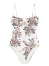 Zimmermann Rhiannon Hardware-detailed Strapless One-piece Swimsuit In Neutral