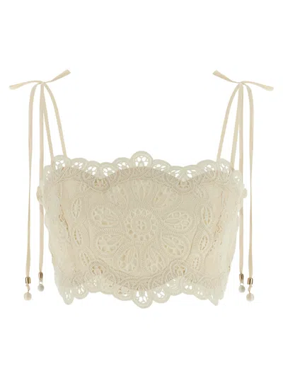 ZIMMERMANN RHIANNON TOPS BEIGE