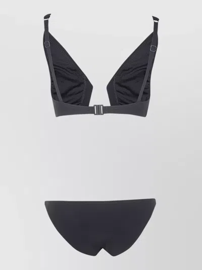 Zimmermann Rhiannon Triangle Bikini Top Wire Front In Black