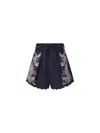 Zimmermann Womens Navy Multi Paisley Rhiannon Floral Linen Shorts Xs