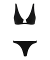Zimmermann Rhiannon Wire Front Bikini Set In Black