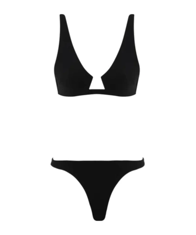 Zimmermann Rhiannon Wire Front Bikini In Black