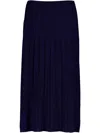 Zimmermann Ribbed Lurex Midi Skirt In 蓝色