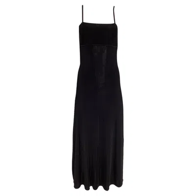 Zimmermann Ribbed Square Neck Maxi Dress In Black Viscose
