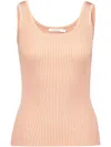 Zimmermann Ribbed-knit Tank In 粉色