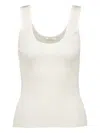 Zimmermann Round-neck Ribbed-knit Tank Top In White