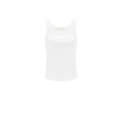 Zimmermann Ribbed Top In White