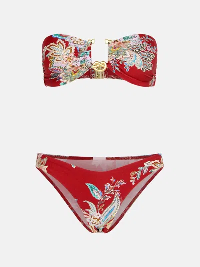 Zimmermann 'rihannon' Red Polyamide Blend Bikini