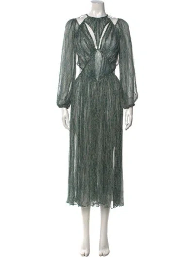 Pre-owned Zimmermann Riot Web W/slip Midi Length Dress In Multi