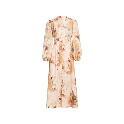 Zimmermann Robe Midi À Imprimé Floral