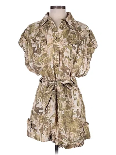 Pre-owned Zimmermann Romper In Brown