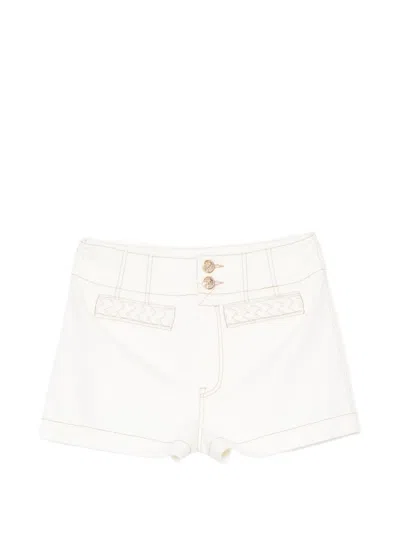 Zimmermann Roselight Braided-trim Shorts In Neutral