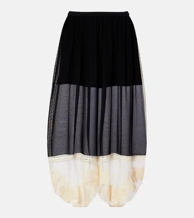 Zimmermann Roselight Cotton And Silk Balloon Pants In Black