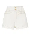 Zimmermann Roselight Braided-trim Shorts In White